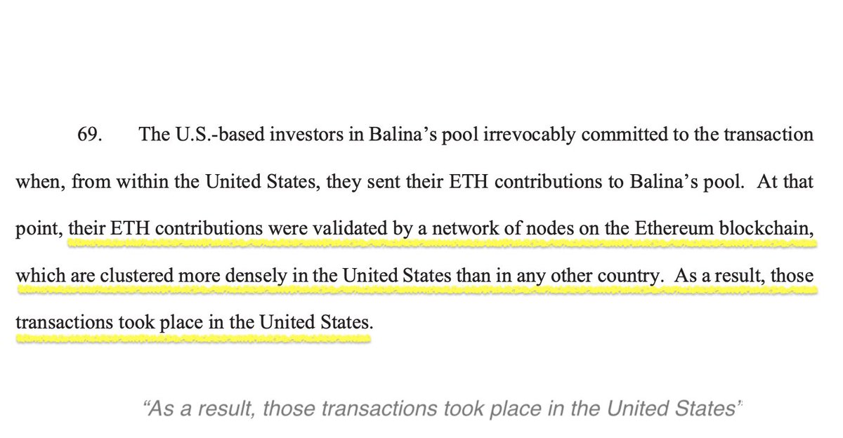 SEC civil complaint claims that ALL Ethereum transactions globally should be considered of US origin