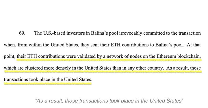 SEC civil complaint claims that ALL Ethereum transactions globally should be considered of US origin