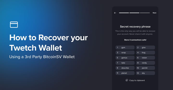 How to Recover your Twetch Wallet Using a 3rd Party BitcoinSV Wallet